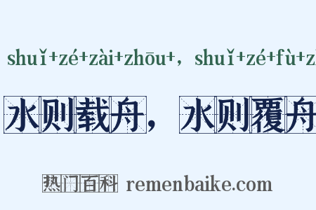 水则载舟，水则覆舟是什么意思的图片